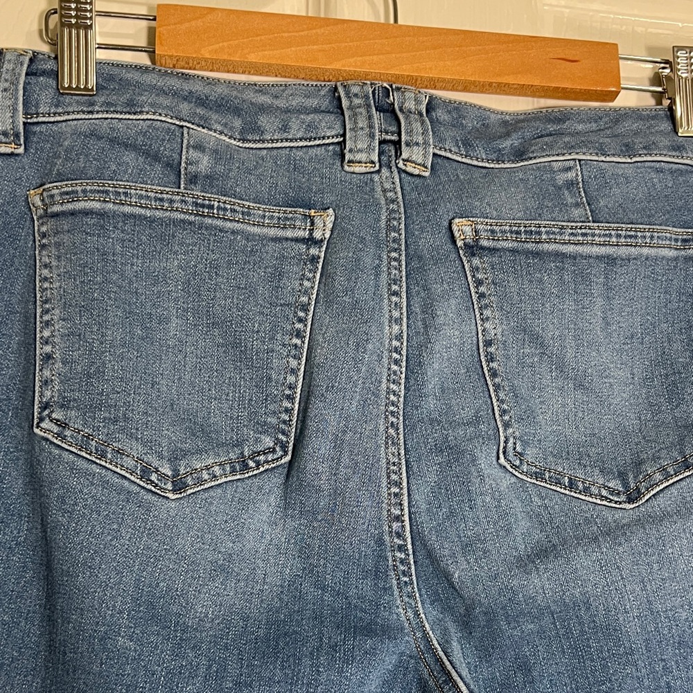 👖Chaps Women's Blue Mid Rise Crop Wide Jeans - Picture 5 of 12